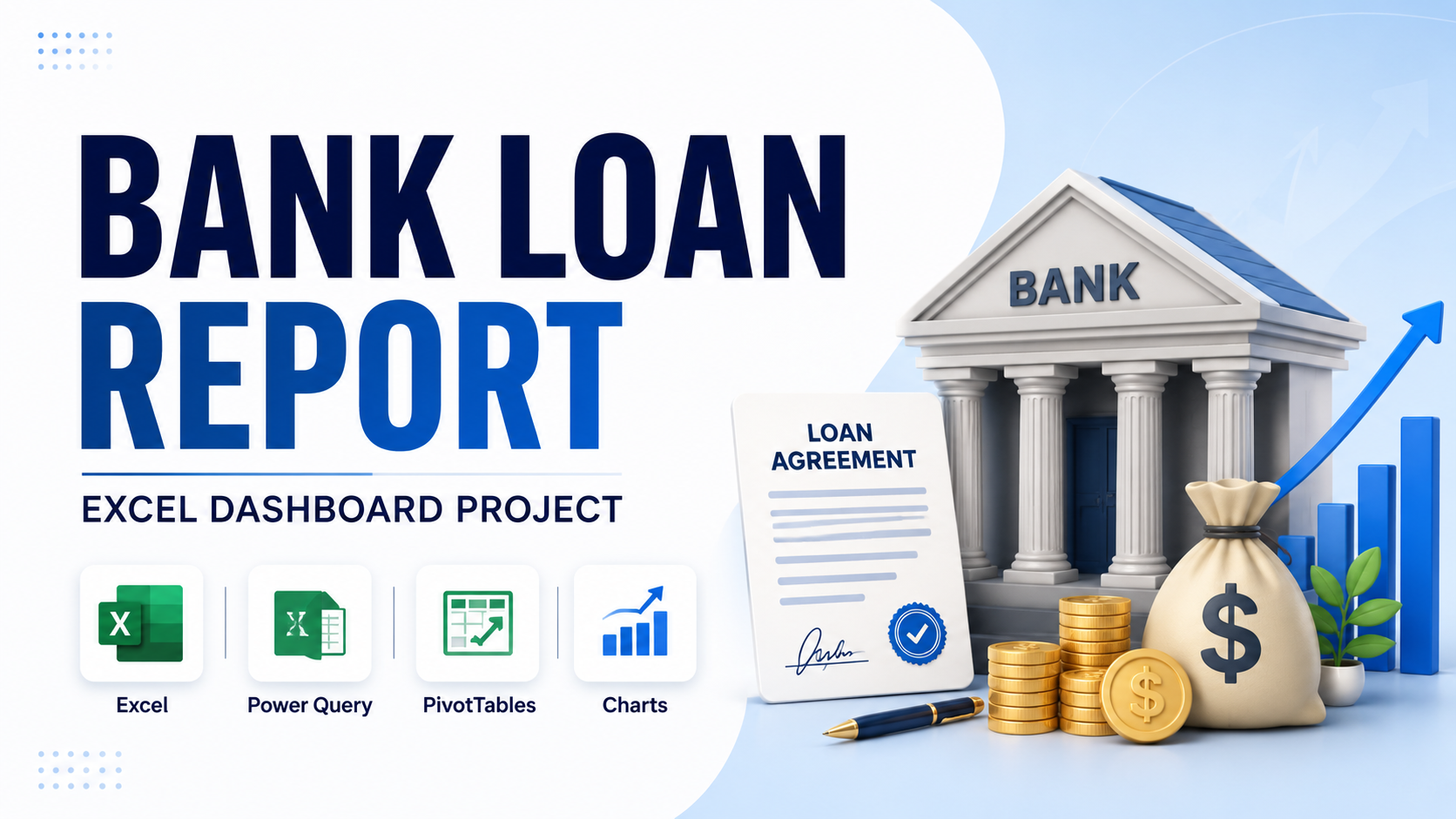 Bank loan report dashboard Excel preview