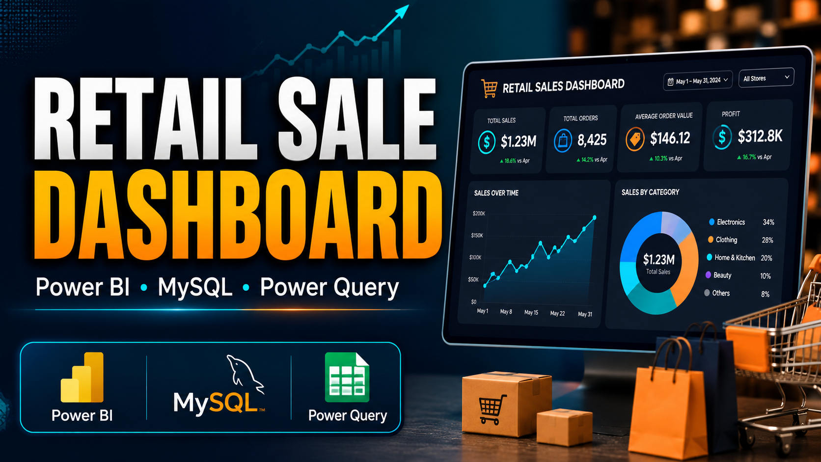 Retail sale dashboard project preview